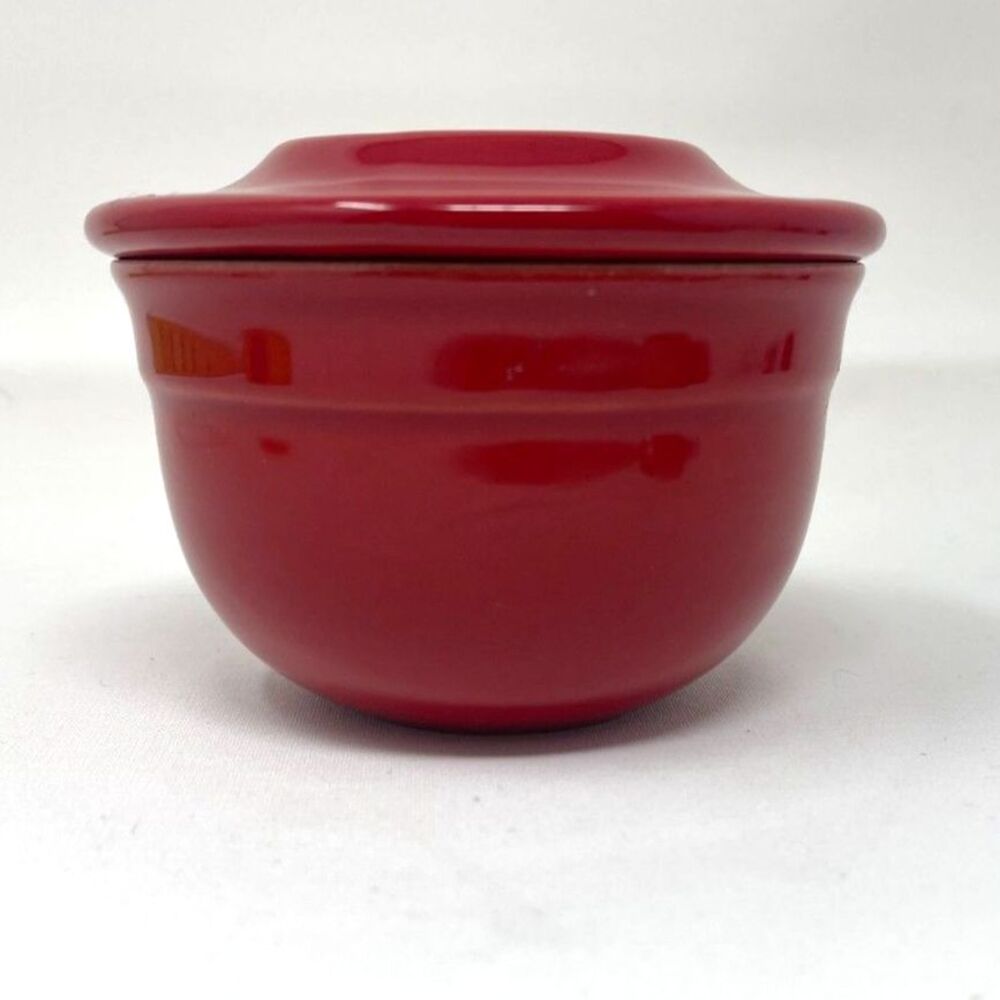 EMILE HENRY Butter Keeper Pot Bell Pottery Crock RED France 86.10 EUC